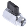 RS PRO Chrome Plated Brass Hydraulic Ball Valve, 1/2 Inch, 2 Ports, Threaded, 30 Bar, S35 Series 486-356