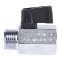 RS PRO Chrome Plated Brass Hydraulic Ball Valve, 1/2 Inch, 2 Ports, Threaded, 30 Bar, S35 Series 486-356