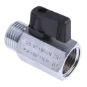 RS PRO Chrome Plated Brass Hydraulic Ball Valve, 1/2 Inch, 2 Ports, Threaded, 30 Bar, S35 Series 486-356