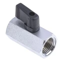 RS PRO Chrome Plated Brass Hydraulic Ball Valve, Threaded G, 1/2 Inch, 30 Bar, Mini, S35 Series 486-350
