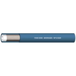 RS PRO Blue Hose Pipe, EPDM Rubber, 25 mm ID, 39 mm OD, 20 m, Hot Water, 100°C, FDA, 486-665