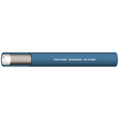 RS PRO Blue Hose Pipe, EPDM Rubber, 25 mm ID, 39 mm OD, 20 m, Hot Water, 100°C, FDA, 486-665