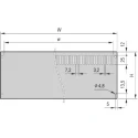 nVent SCHROFF Rear Wall Aluminium Backplane 3U 84HP 426mm Grey 128.5mm 24576-050