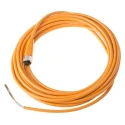 ifm electronic Sensor Actuator Cable 4 Way Female M12 Connector, 5 m, Polyvinyl Chloride Jacket, Orange, EVT001