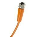 ifm electronic Sensor Actuator Cable 4 Way Female M12 Connector, 5 m, Polyvinyl Chloride Jacket, Orange, EVT001