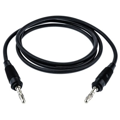 Hirschmann Test & Measurement Silicone Test Lead, 10A, 60V DC, Black, Straight Male Connectors, 1m Lead Length 973388300