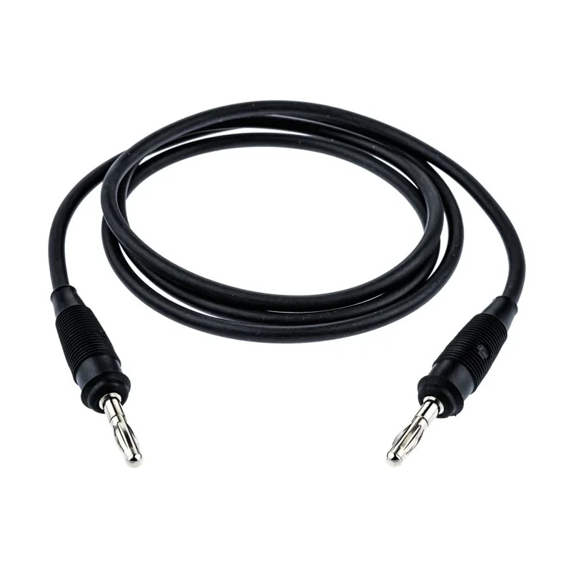 Hirschmann Test & Measurement Silicone Test Lead, 10A, 60V DC, Black, Straight Male Connectors, 1m Lead Length 973388300