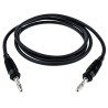 Hirschmann Test & Measurement Silicone Test Lead, 10A, 60V DC, Black, Straight Male Connectors, 1m Lead Length 973388300