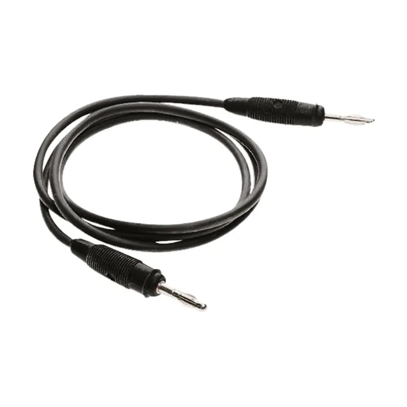 Hirschmann Test & Measurement Silicone Test Lead, 10A, 60V DC, Black, Straight Male Connectors, 1m Lead Length 973388300