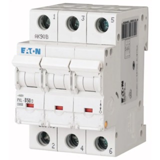 Eaton xPole PXL Miniature Circuit Breaker, 3-Pole, 50A, Type C, 400V AC, 48V DC, 10kA Breaking Capacity 236431 PXL-C50/3