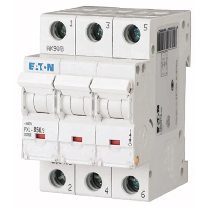 Eaton xPole PXL Miniature Circuit Breaker, 3-Pole, 50A, Type C, 400V AC, 48V DC, 10kA Breaking Capacity 236431 PXL-C50/3