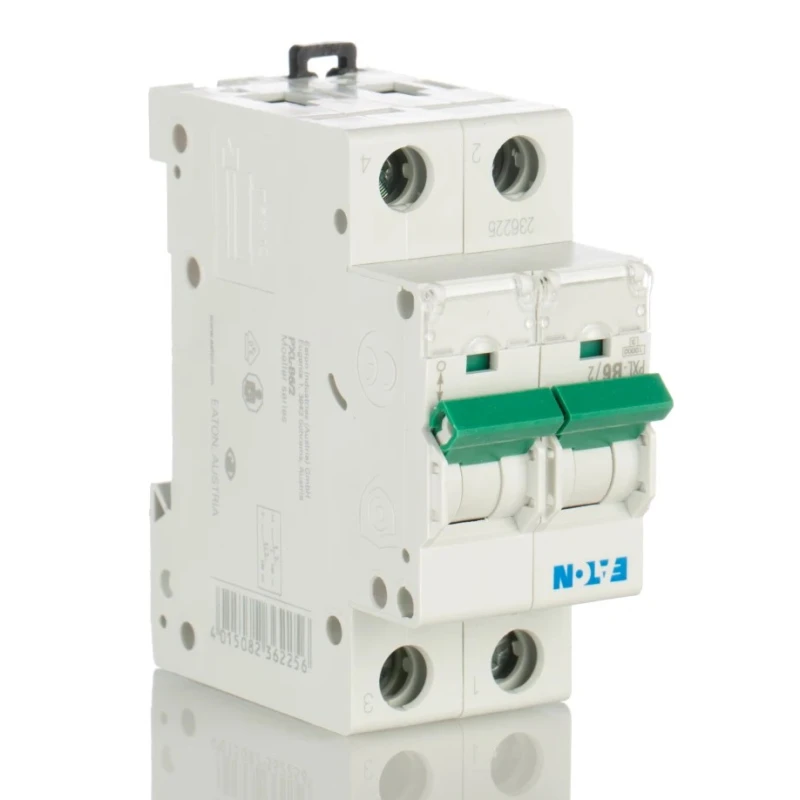 Eaton xPole PXL Miniature Circuit Breaker 2-Pole 6A Type B 400V AC 48V DC 10kA DIN Rail IP20 236225 PXL-B6/2