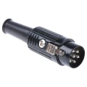 RS PRO YE-118XMB 6 Pole Straight DIN Plug, Cable Mount, Push Lock, Male, Shielded, 4A, 100V AC, ABS, Brass, Silver 490-917