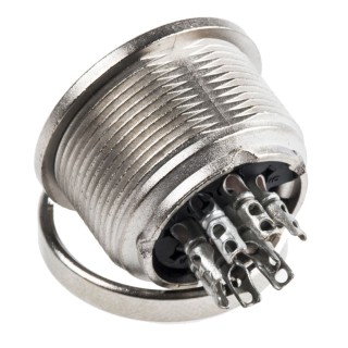 Amphenol Industrial C 091 A 8 Pole DIN Socket, Straight Panel Mount, M16, Female, 4A 100V IP40, T3507000