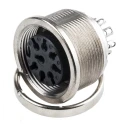 Amphenol Industrial C 091 A 8 Pole DIN Socket, Straight Panel Mount, M16, Female, 4A 100V IP40, T3507000