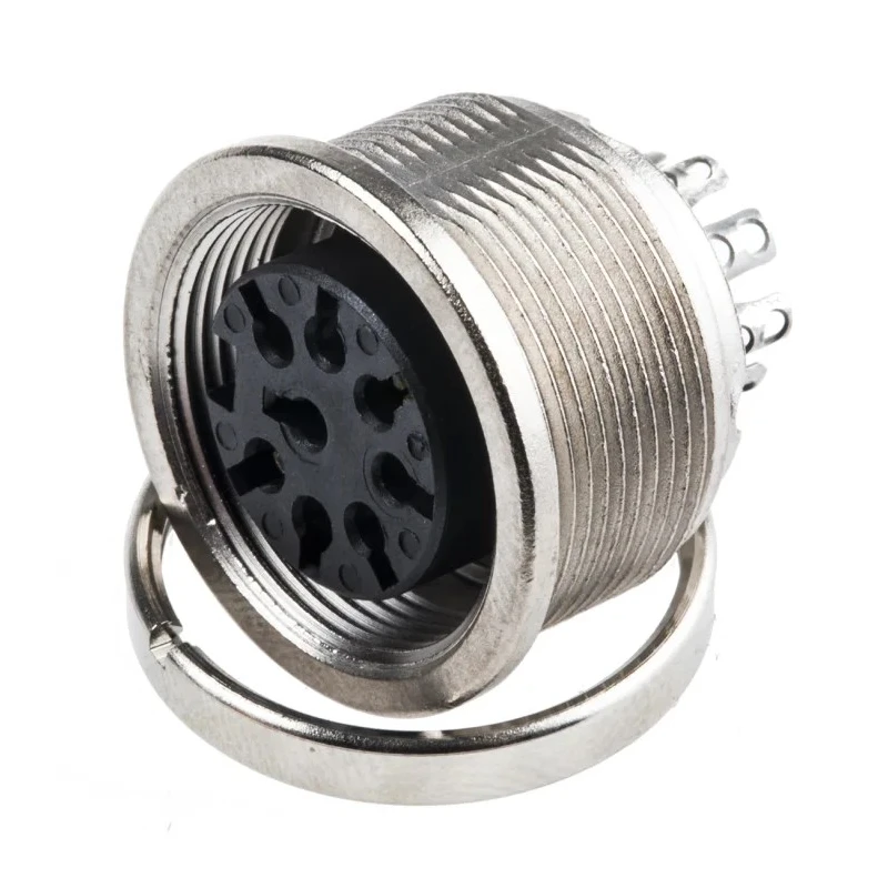 Amphenol Industrial C 091 A 8 Pole DIN Socket, Straight Panel Mount, M16, Female, 4A 100V IP40, T3507000