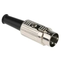RS PRO YE-118XM 3 Pole Straight Standard DIN Plug 100V AC 4A Push Lock Cable Male 491-112