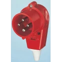 MENNEKES Straight Industrial Power Connector, Red, Cable Mount 4P, 16A, 400V, IP44 