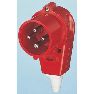 MENNEKES Straight Industrial Power Connector, Red, Cable Mount 4P, 16A, 400V, IP44 