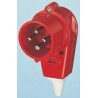 MENNEKES Straight Industrial Power Connector, Red, Cable Mount 4P, 16A, 400V, IP44
