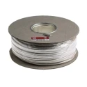RS PRO H03VVH2-F 100 m 2 Core Power Cable, White PVC Jacket, 300V, Stranded Copper, 5.6mm OD, 70°C