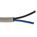 RS PRO H03VVH2-F 100 m 2 Core Power Cable, White PVC Jacket, 300V, Stranded Copper, 5.6mm OD, 70°C