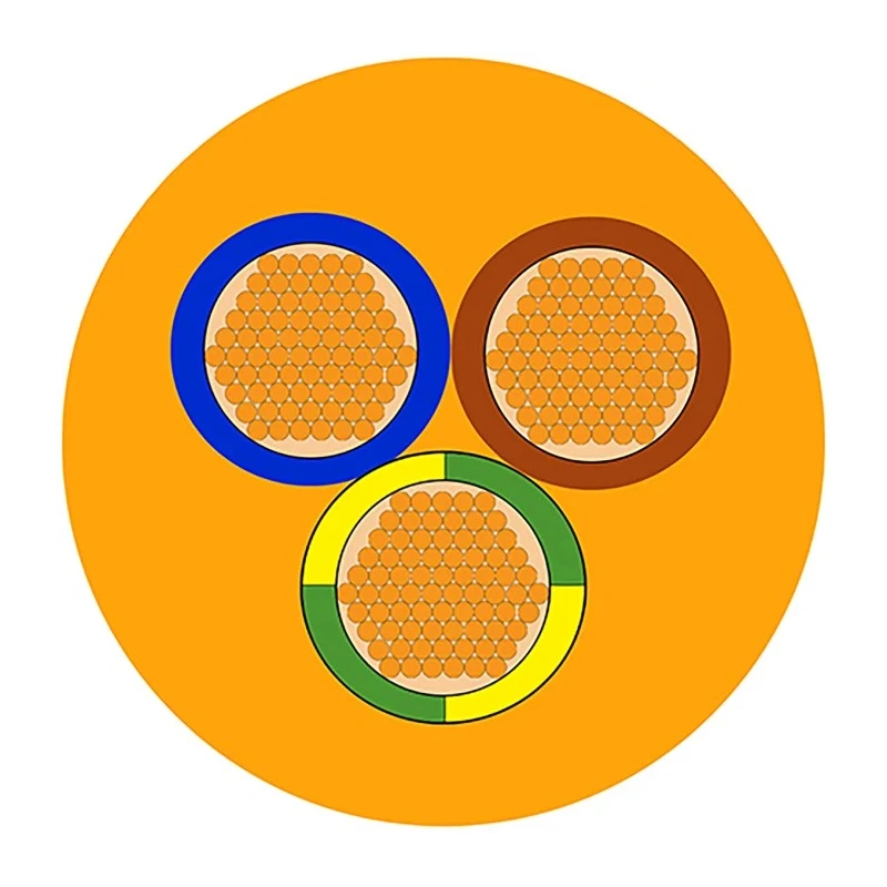 RS PRO H05VV-F 3 Core Power Cable, 100m, Orange PVC, 500V, Stranded Copper, 70°C