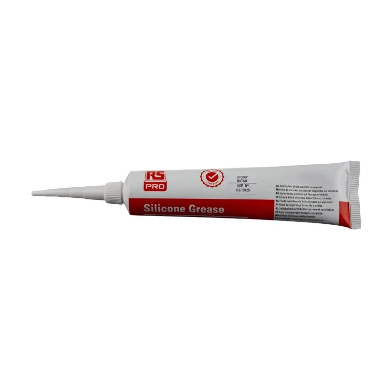 RS PRO Silicone Grease Tube 100 g Wide Temperature Range 200°C Clear Silicone Grease 494-124