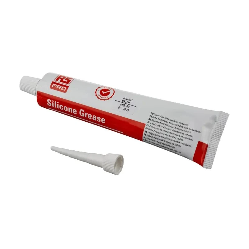 RS PRO Silicone Grease Tube 100 g Wide Temperature Range 200°C Clear Silicone Grease 494-124