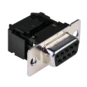 RS PRO 9 Way Straight Cable D-Sub Connector Female 1.27 mm Pitch Zinc-Plated Steel, 3A 250V 492-648