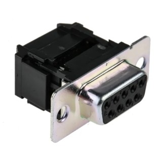 RS PRO 9 Way Straight Cable D-Sub Connector Female 1.27 mm Pitch Zinc-Plated Steel, 3A 250V 492-648