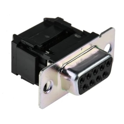 RS PRO 9 Way Straight Cable D-Sub Connector Female 1.27 mm Pitch Zinc-Plated Steel, 3A 250V 492-648