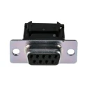 RS PRO 9 Way Straight Cable D-Sub Connector Female 1.27 mm Pitch Zinc-Plated Steel, 3A 250V 492-648