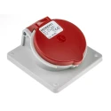 Mennekes Panel Mount Industrial Power Connector 16A 400V IP44 Red, 4-Pole, Polycarbonate, Screw, Model 