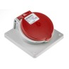 Mennekes Panel Mount Industrial Power Connector 16A 400V IP44 Red, 4-Pole, Polycarbonate, Screw, Model