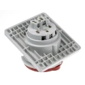 Mennekes Panel Mount Industrial Power Connector 16A 400V IP44 Red, 4-Pole, Polycarbonate, Screw, Model 