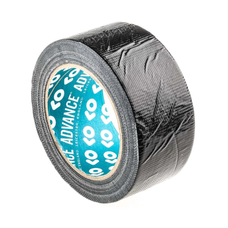 Advance Tapes AT170 Duct Tape Black Gloss Finish, 25m x 50mm, Fabric Backing, Rubber Resin Adhesive AT170