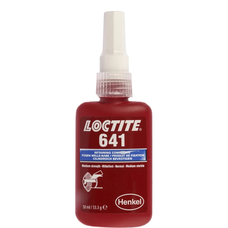 Loctite 135522 Yellow 641 Medium Strength Retaining Compound Liquid, 50 ml, -55 to 150 °C, Bottle