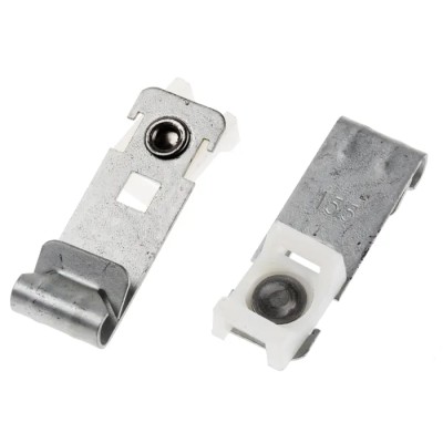 RS PRO Girder Cable Tie Base, Steel Nylon, Vertical, 1.5–5 mm Flange, Clip-On, 277-266