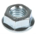 RS PRO Bright Zinc Stainless Steel Flanged Hex Nut M6, 14.2mm Flange DIN 6923, Right Hand Thread, 8mm Hex, 6mm Height 275-478