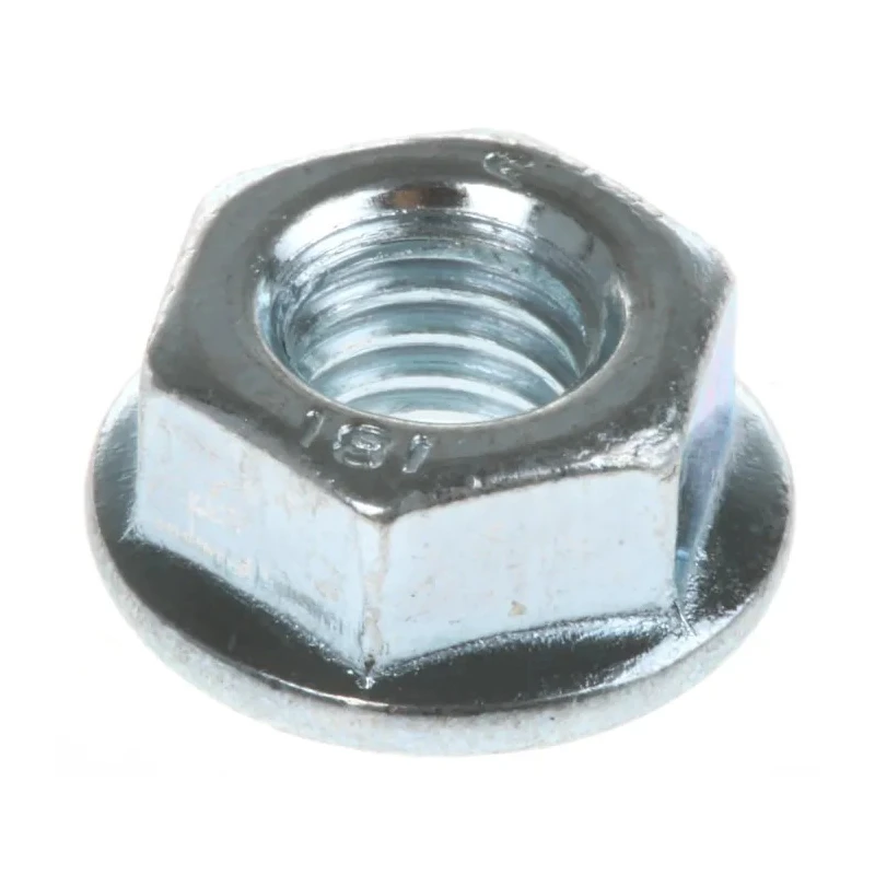 RS PRO Bright Zinc Stainless Steel Flanged Hex Nut M6, 14.2mm Flange DIN 6923, Right Hand Thread, 8mm Hex, 6mm Height 275-478