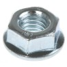 RS PRO Bright Zinc Stainless Steel Flanged Hex Nut M6, 14.2mm Flange DIN 6923, Right Hand Thread, 8mm Hex, 6mm Height 275-478