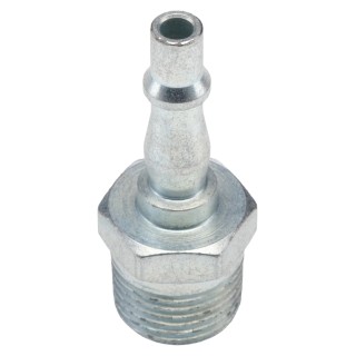 PCL Steel Pneumatic Quick Connect Coupling 1/2 in Male R, Yellow Zinc Passivated Finish, 13.8 Bar Max Pressure ACA6584