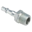 PCL Steel Pneumatic Quick Connect Coupling 1/2 in Male R, Yellow Zinc Passivated Finish, 13.8 Bar Max Pressure ACA6584