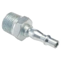 PCL Steel Pneumatic Quick Connect Coupling 1/2 in Male R, Yellow Zinc Passivated Finish, 13.8 Bar Max Pressure ACA6584