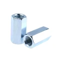 RS PRO Bright Zinc Plated Steel Coupling Nut M20, 60mm Length DIN 6334 276-572