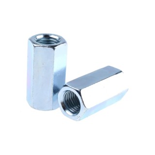 RS PRO Bright Zinc Plated Steel Coupling Nut M20, 60mm Length DIN 6334 276-572