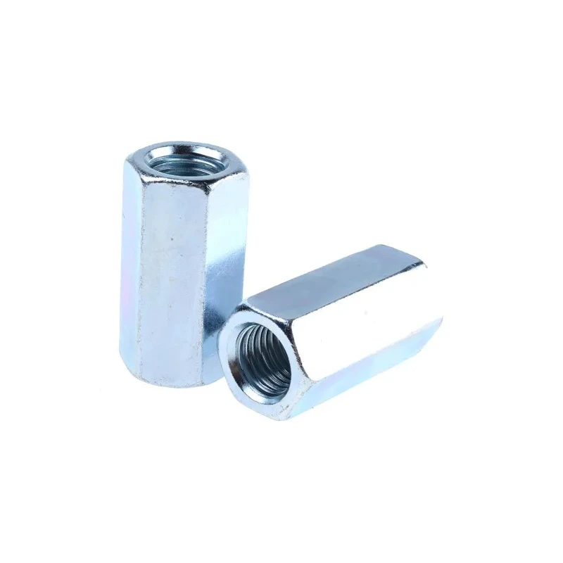 RS PRO Bright Zinc Plated Steel Coupling Nut M20, 60mm Length DIN 6334 276-572