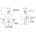 Watson Smith Manostat Precision Pneumatic Pressure Regulator, 1/4 NPT, 0.2 bar, Zinc Die Cast, DIN, 70°C, 10R0200R