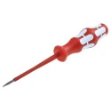 Wera Insulated Screwdriver 80 mm Blade, Stainless Steel, 0.5 mm Tip, VDE/1000V, 161 mm Overall Length 05022729001